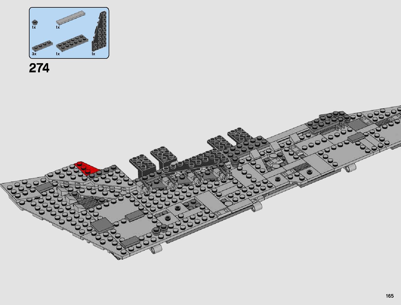 First Order Star Destroyer 75190 LEGO information LEGO instructions 165 page