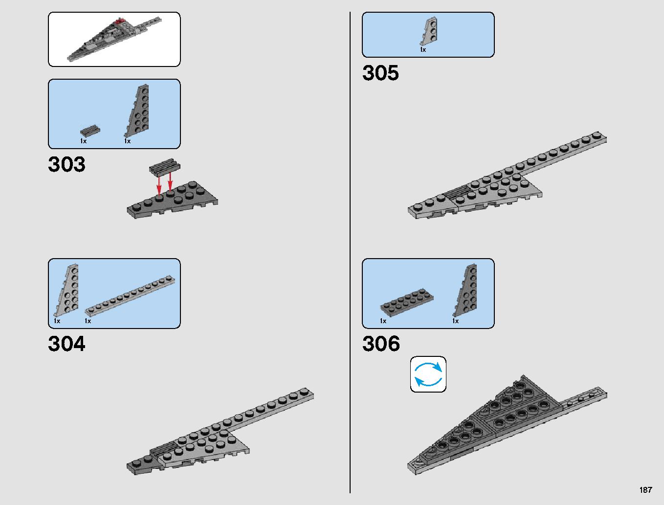 First Order Star Destroyer 75190 LEGO information LEGO instructions 187 page