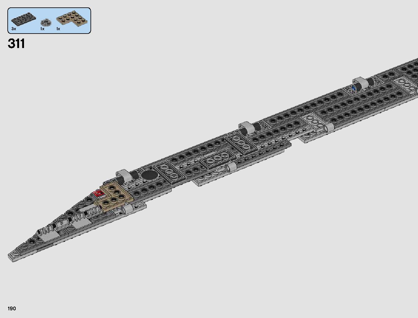 First Order Star Destroyer 75190 LEGO information LEGO instructions 190 page