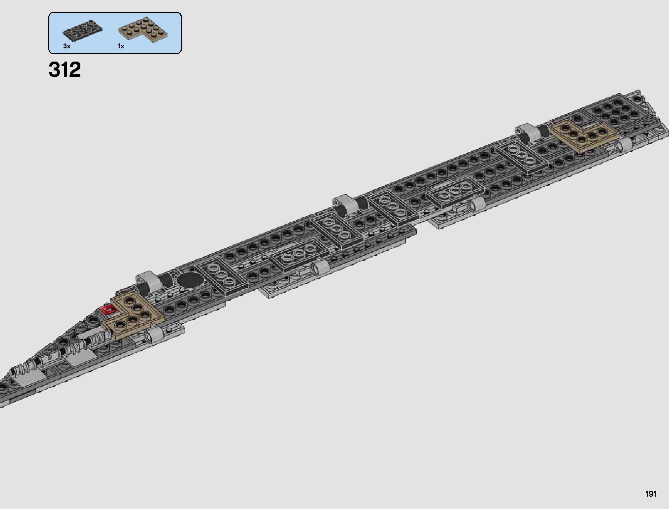 First Order Star Destroyer 75190 LEGO information LEGO instructions 191 page