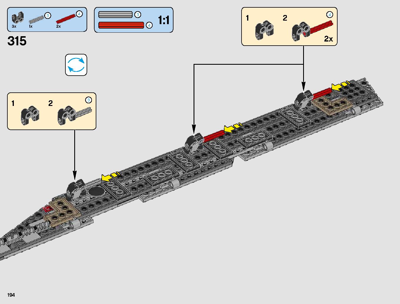 First Order Star Destroyer 75190 LEGO information LEGO instructions 194 page