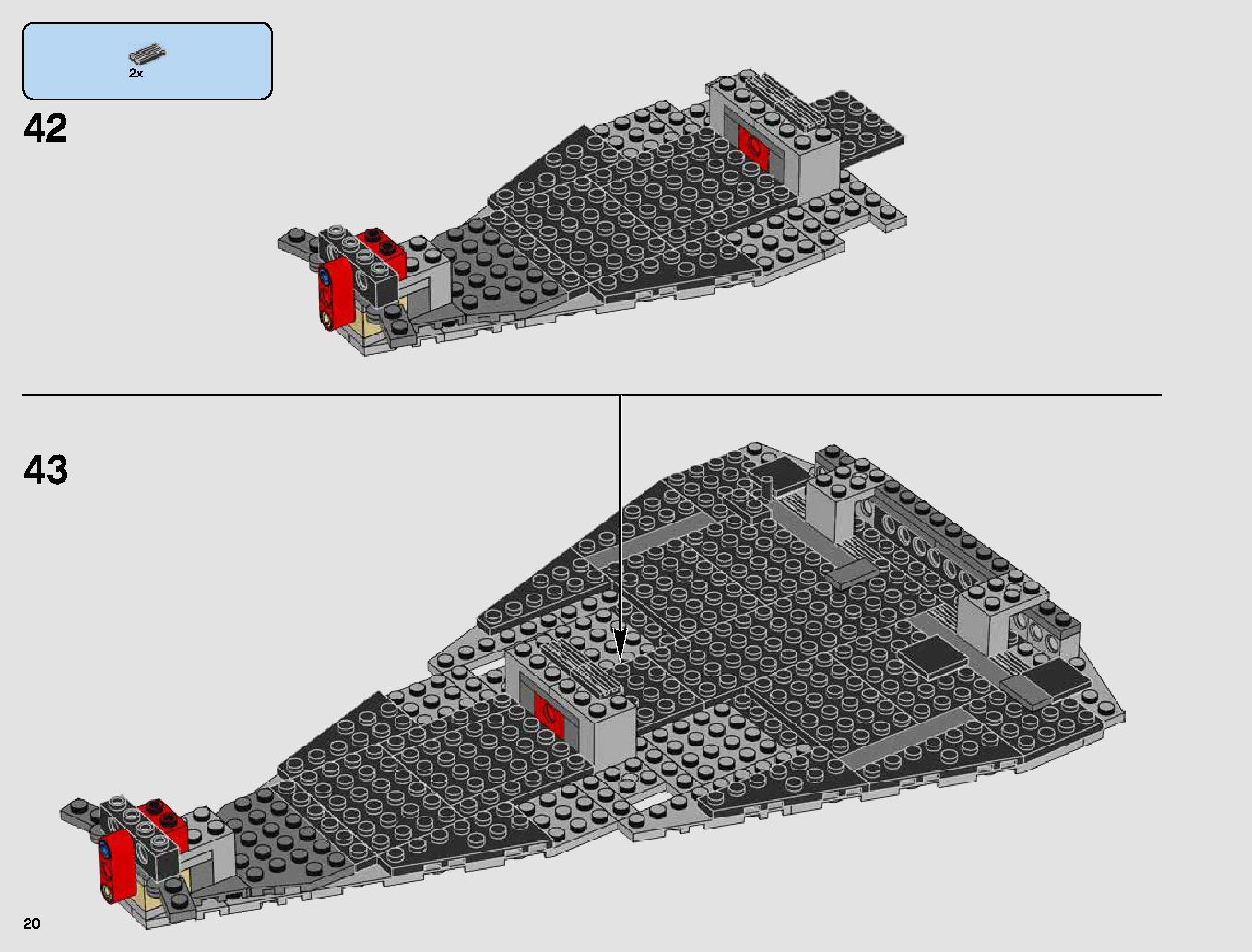First Order Star Destroyer 75190 LEGO information LEGO instructions 20 page