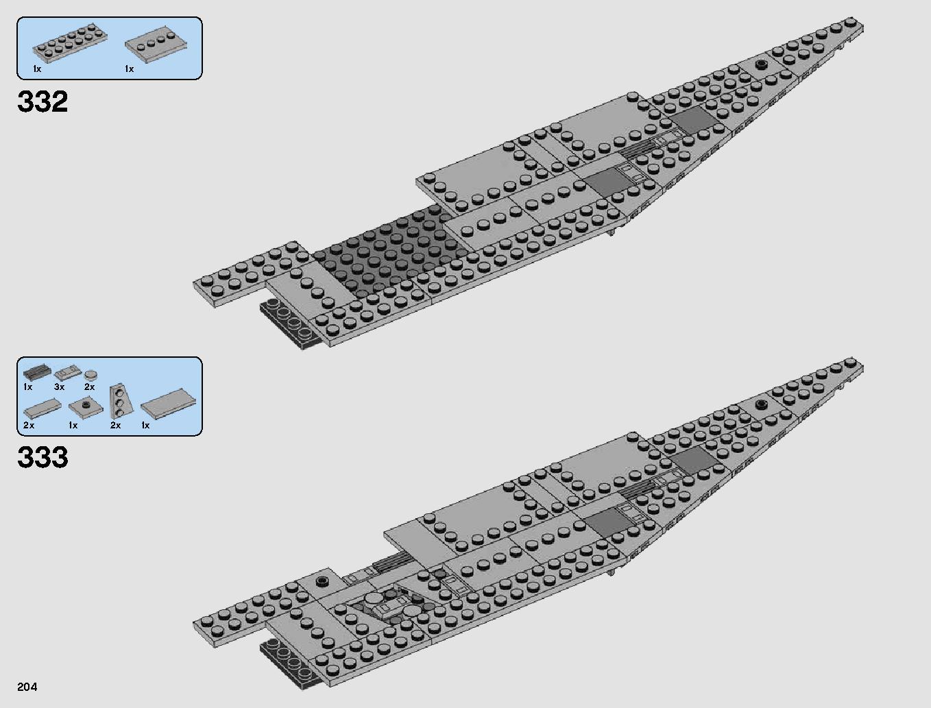 First Order Star Destroyer 75190 LEGO information LEGO instructions 204 page