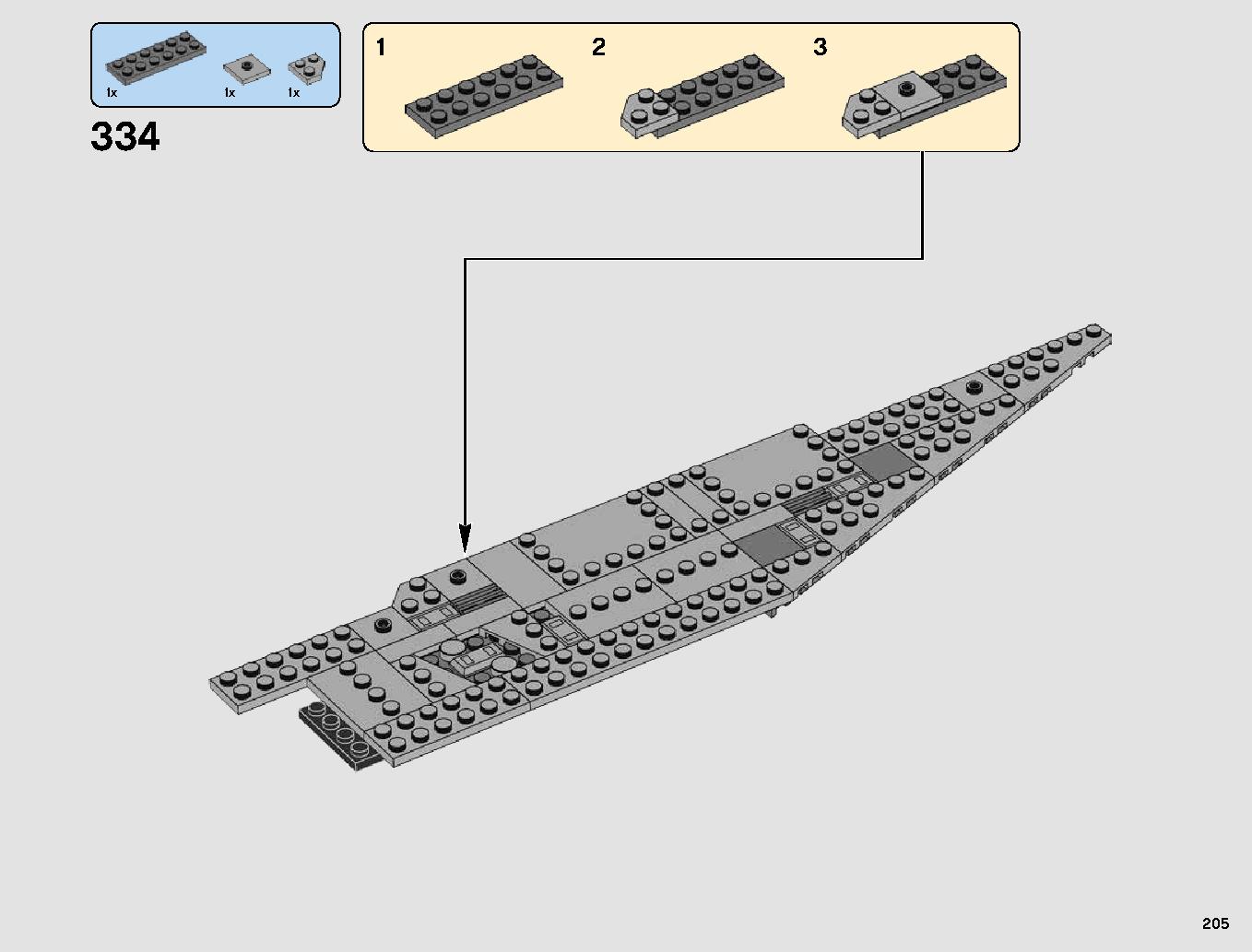 First Order Star Destroyer 75190 LEGO information LEGO instructions 205 page