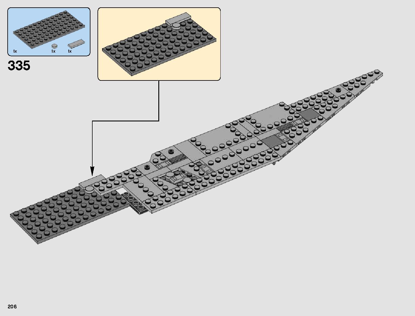 First Order Star Destroyer 75190 LEGO information LEGO instructions 206 page