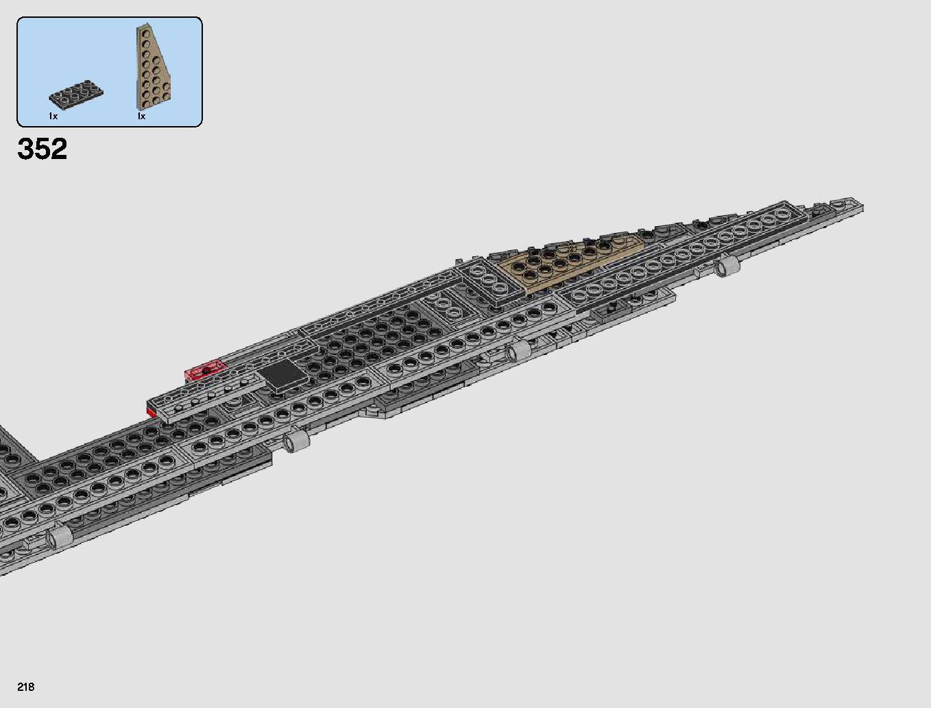 First Order Star Destroyer 75190 LEGO information LEGO instructions 218 page