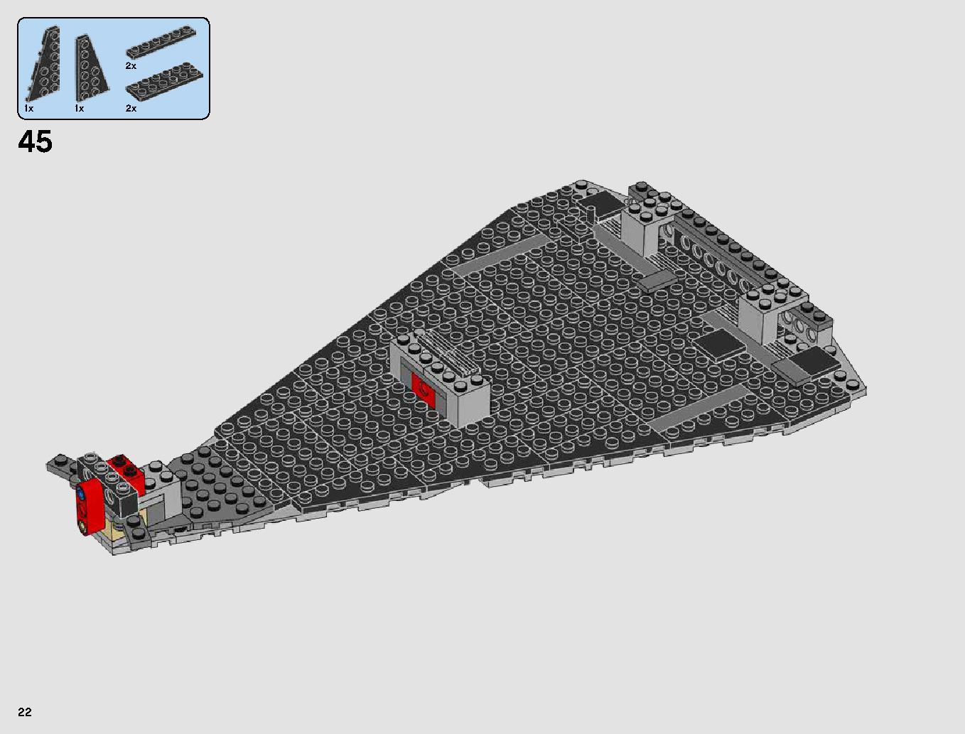 First Order Star Destroyer 75190 LEGO information LEGO instructions 22 page