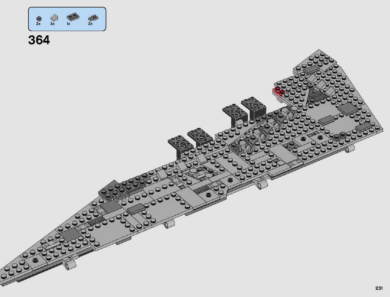 First Order Star Destroyer 75190 LEGO information LEGO instructions 231 page