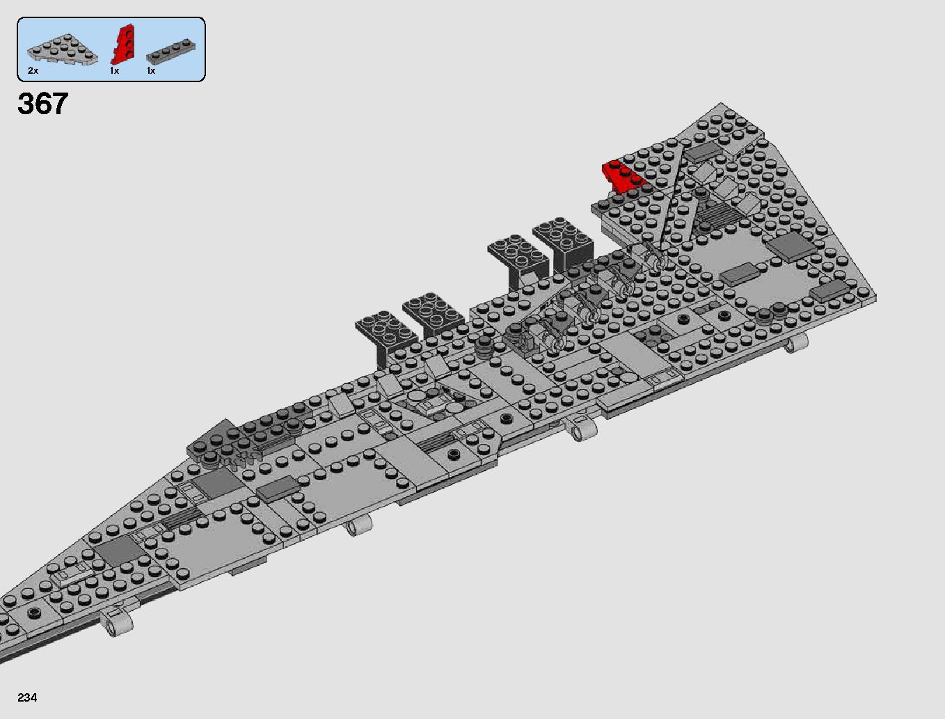 First Order Star Destroyer 75190 LEGO information LEGO instructions 234 page