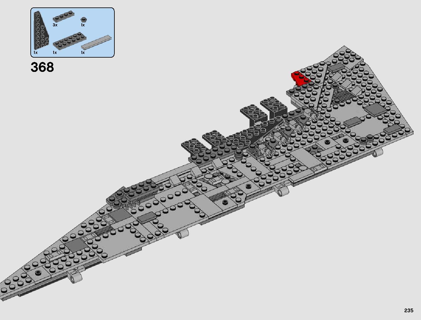 First Order Star Destroyer 75190 LEGO information LEGO instructions 235 page