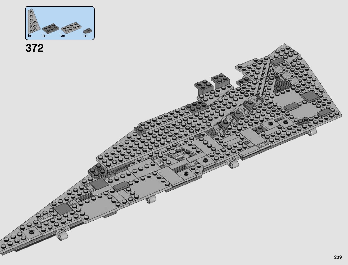First Order Star Destroyer 75190 LEGO information LEGO instructions 239 page