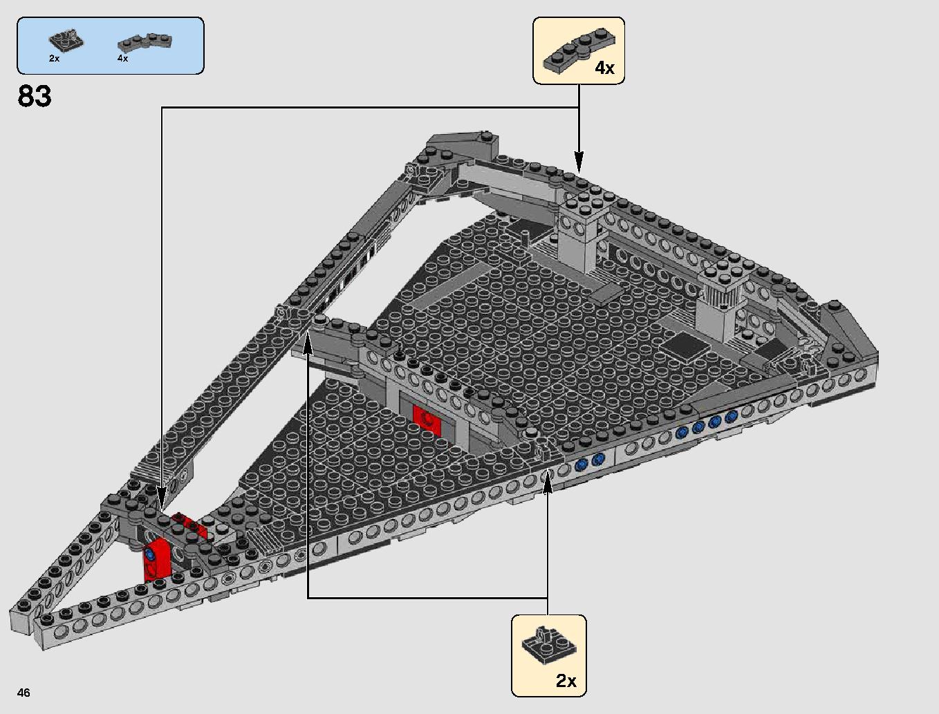 First Order Star Destroyer 75190 LEGO information LEGO instructions 46 page
