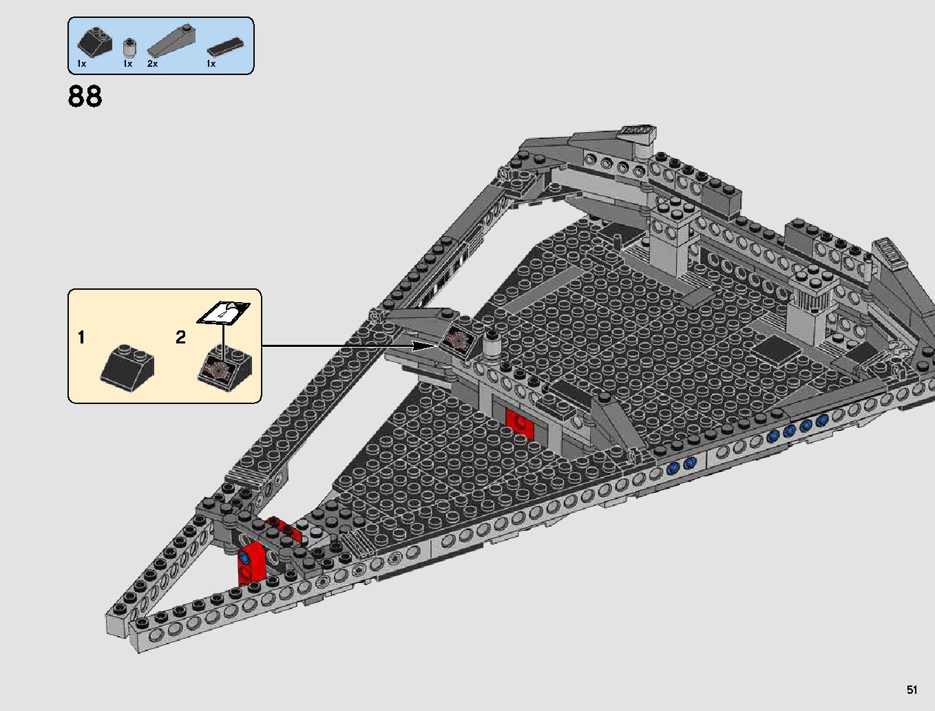 First Order Star Destroyer 75190 LEGO information LEGO instructions 51 page