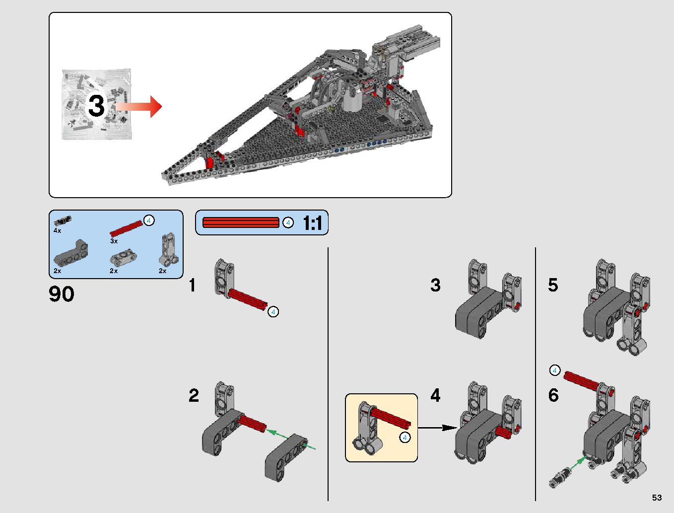 First Order Star Destroyer 75190 LEGO information LEGO instructions 53 page
