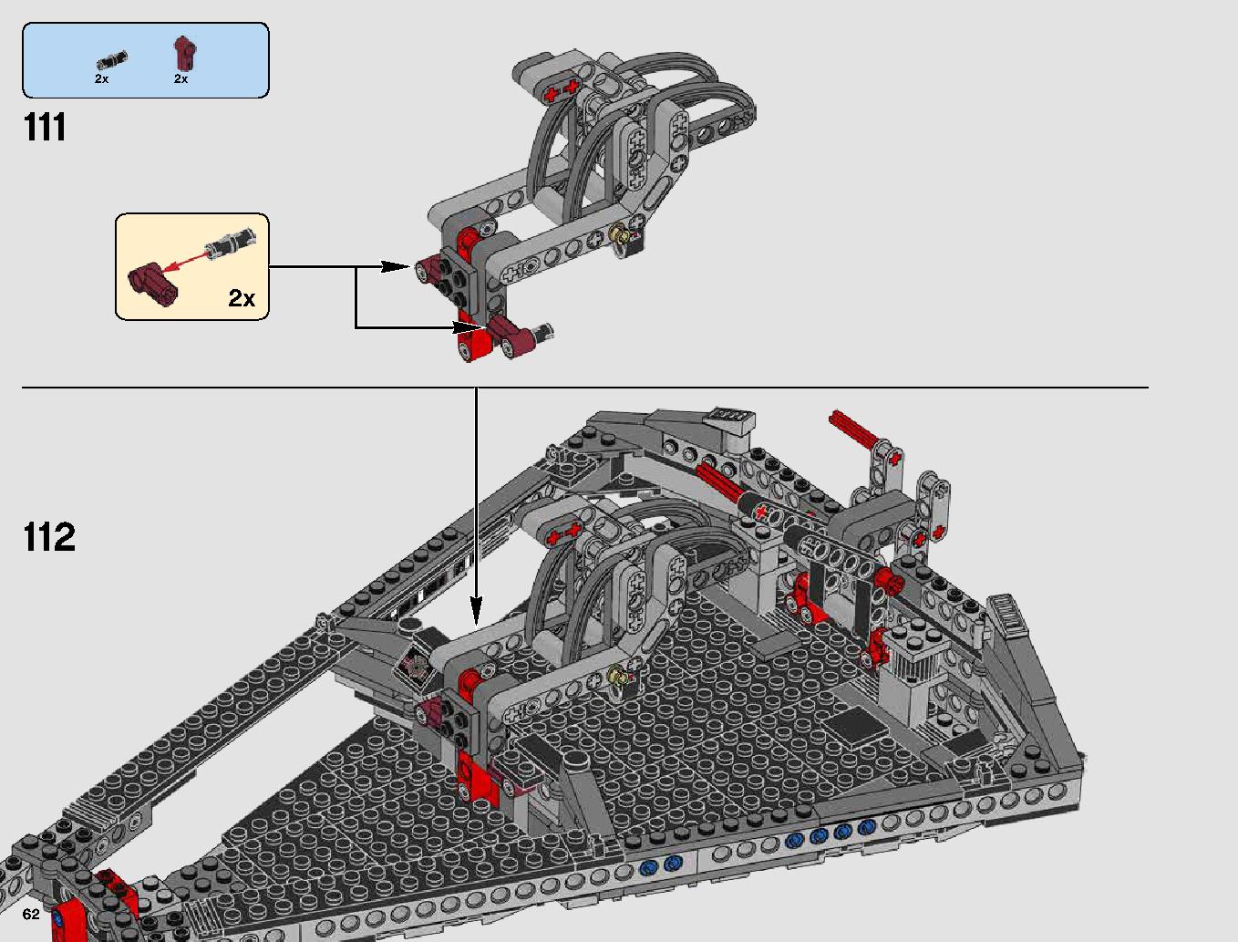 First Order Star Destroyer 75190 LEGO information LEGO instructions 62 page
