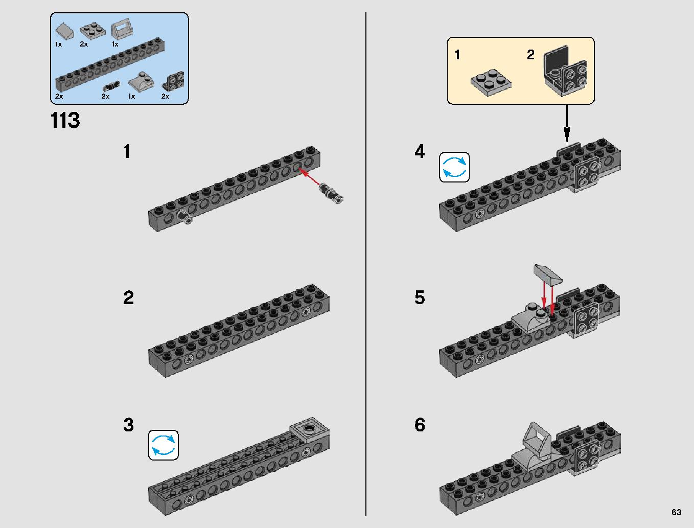 First Order Star Destroyer 75190 LEGO information LEGO instructions 63 page
