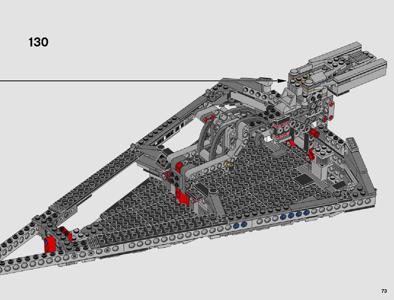 First Order Star Destroyer 75190 LEGO information LEGO instructions 73 page