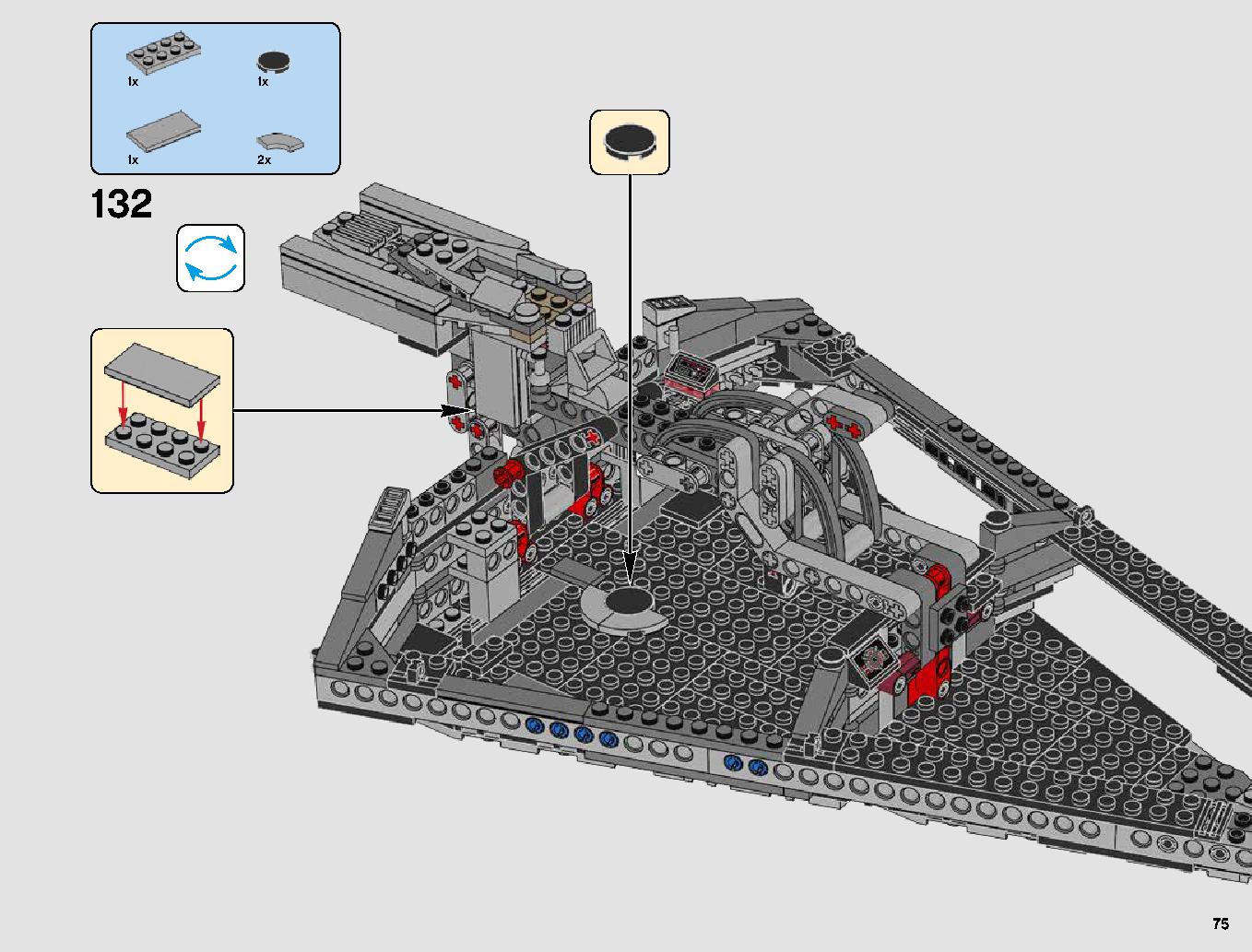 First Order Star Destroyer 75190 LEGO information LEGO instructions 75 page