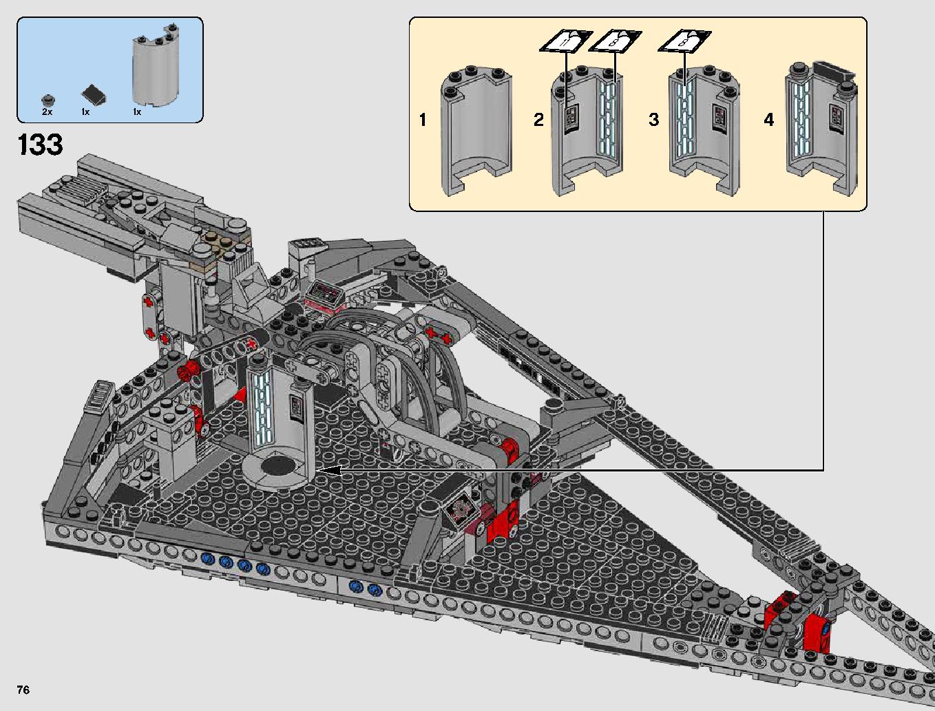 First Order Star Destroyer 75190 LEGO information LEGO instructions 76 page