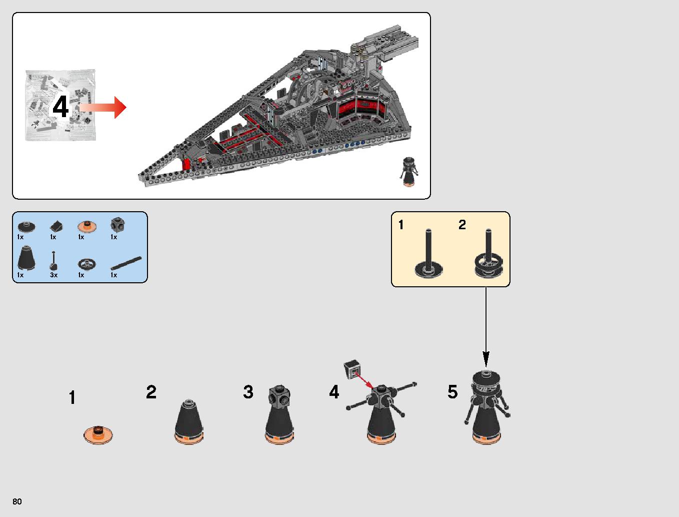 First Order Star Destroyer 75190 LEGO information LEGO instructions 80 page