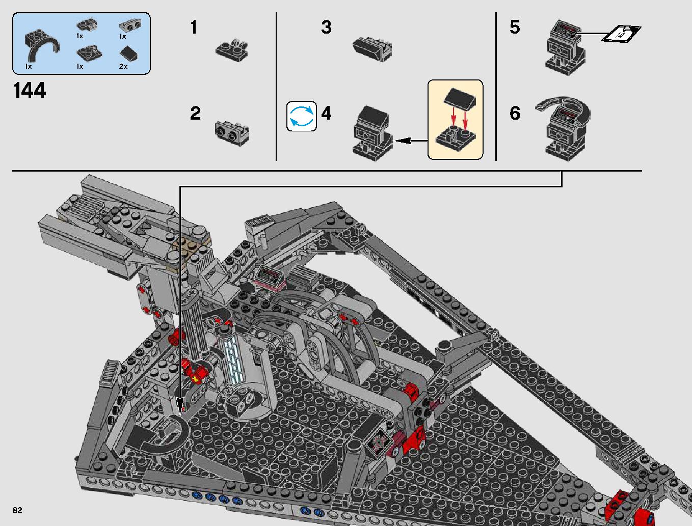 First Order Star Destroyer 75190 LEGO information LEGO instructions 82 page