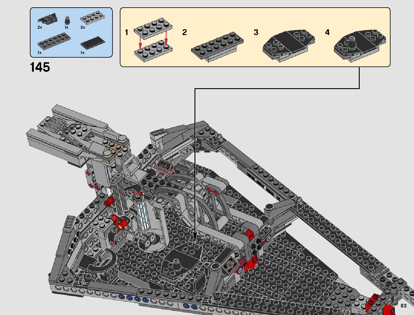 First Order Star Destroyer 75190 LEGO information LEGO instructions 83 page