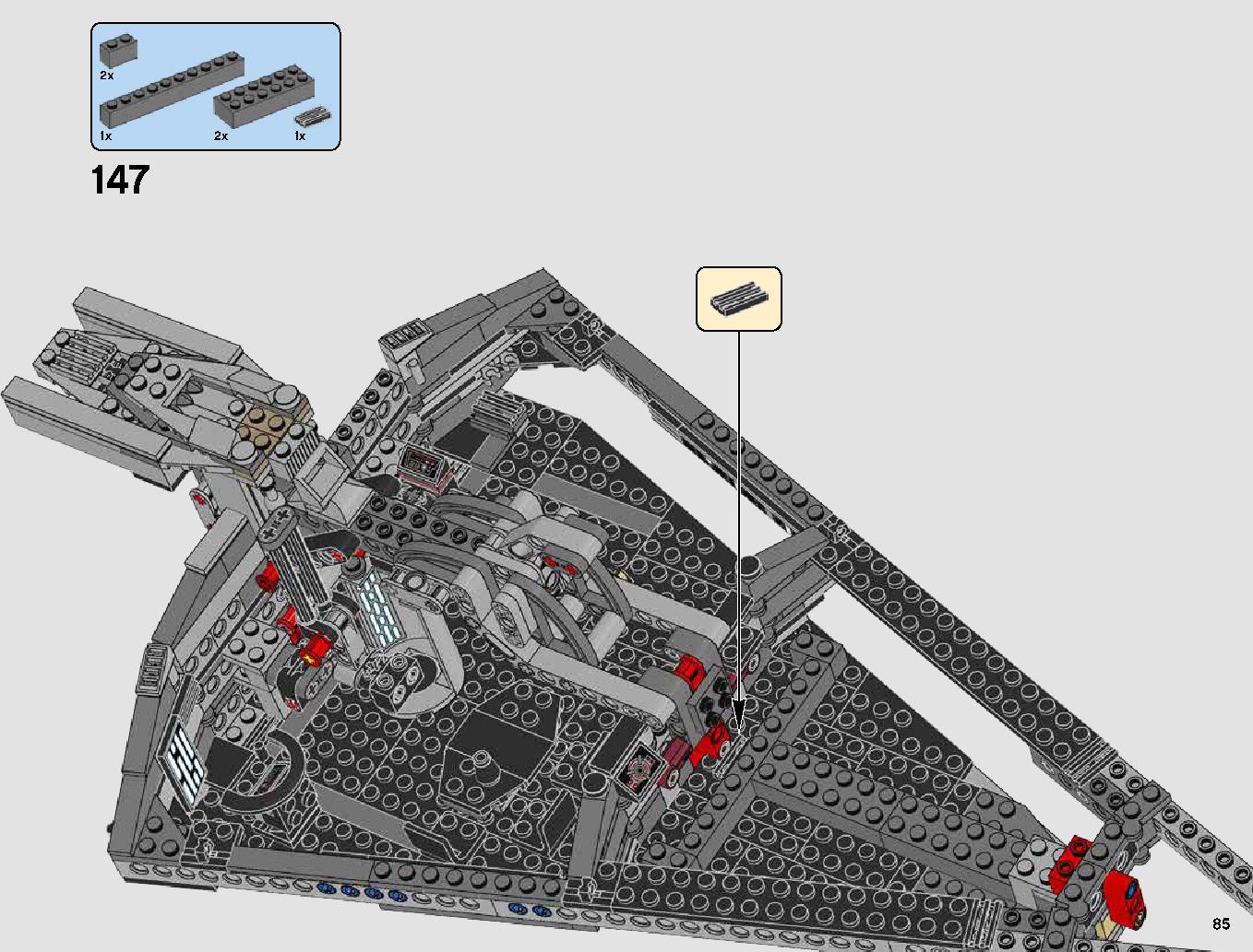 First Order Star Destroyer 75190 LEGO information LEGO instructions 85 page