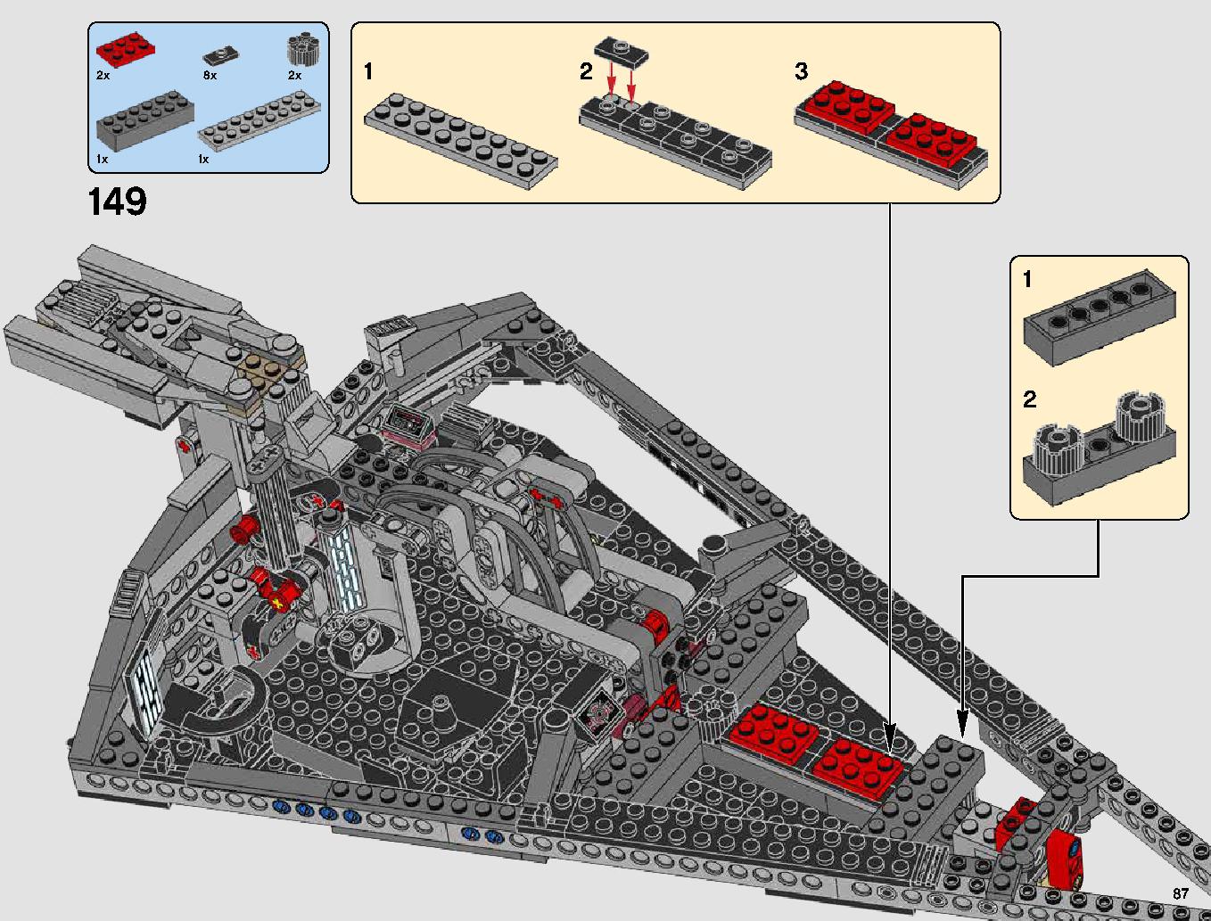 First Order Star Destroyer 75190 LEGO information LEGO instructions 87 page