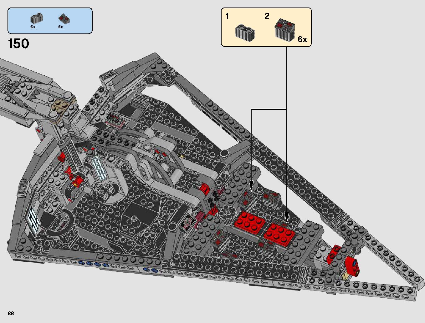 First Order Star Destroyer 75190 LEGO information LEGO instructions 88 page