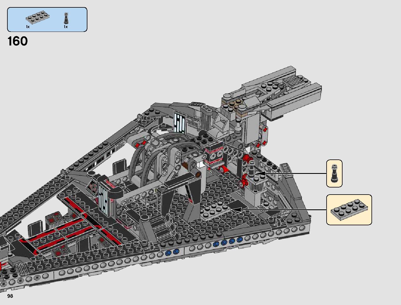 First Order Star Destroyer 75190 レゴの商品情報 レゴの説明書・組立方法 98 page