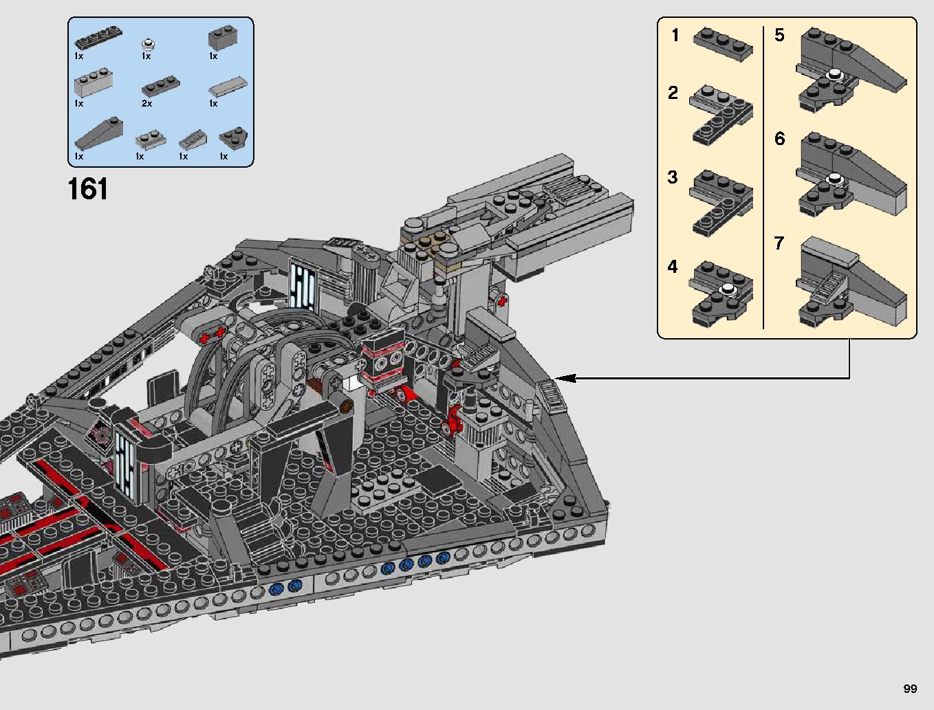 First Order Star Destroyer 75190 レゴの商品情報 レゴの説明書・組立方法 99 page