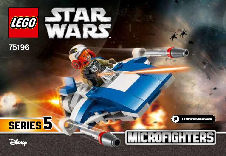 Kamel talentfulde Styrke A-Wing vs TIE Silencer Microfighter 75196 LEGO information LEGO  instructions 2 page / Brick Mecha
