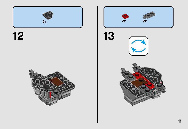 A-Wing vs TIE Silencer Microfighter 75196 LEGO information LEGO instructions 11 page