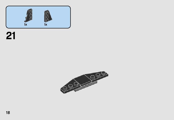 A-Wing vs TIE Silencer Microfighter 75196 LEGO information LEGO instructions 18 page
