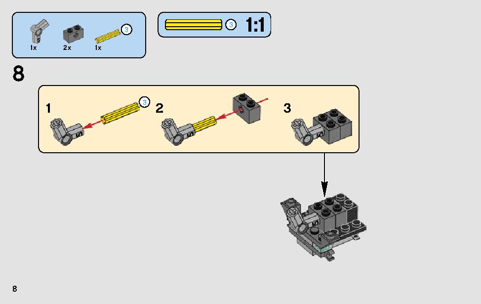 General Grievous' Combat Speeder 75199 LEGO information LEGO instructions 8 page