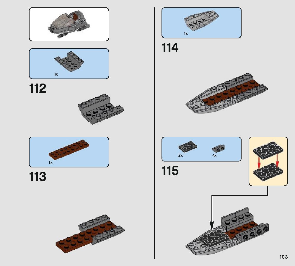 Defense of Crait 75202 レゴの商品情報 レゴの説明書・組立方法 103 page