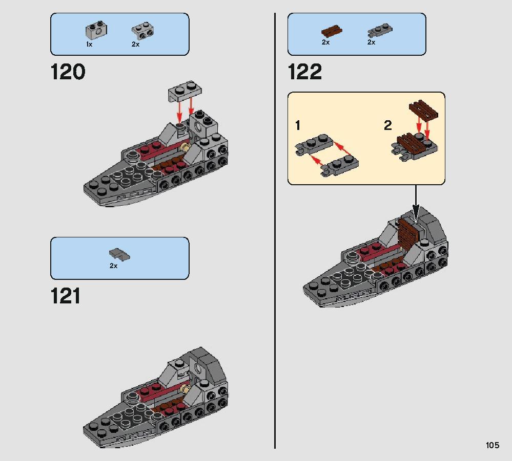 Defense of Crait 75202 レゴの商品情報 レゴの説明書・組立方法 105 page