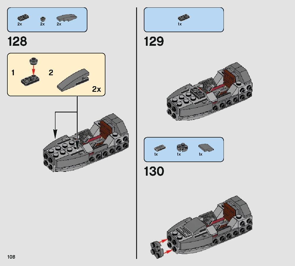 Defense of Crait 75202 レゴの商品情報 レゴの説明書・組立方法 108 page