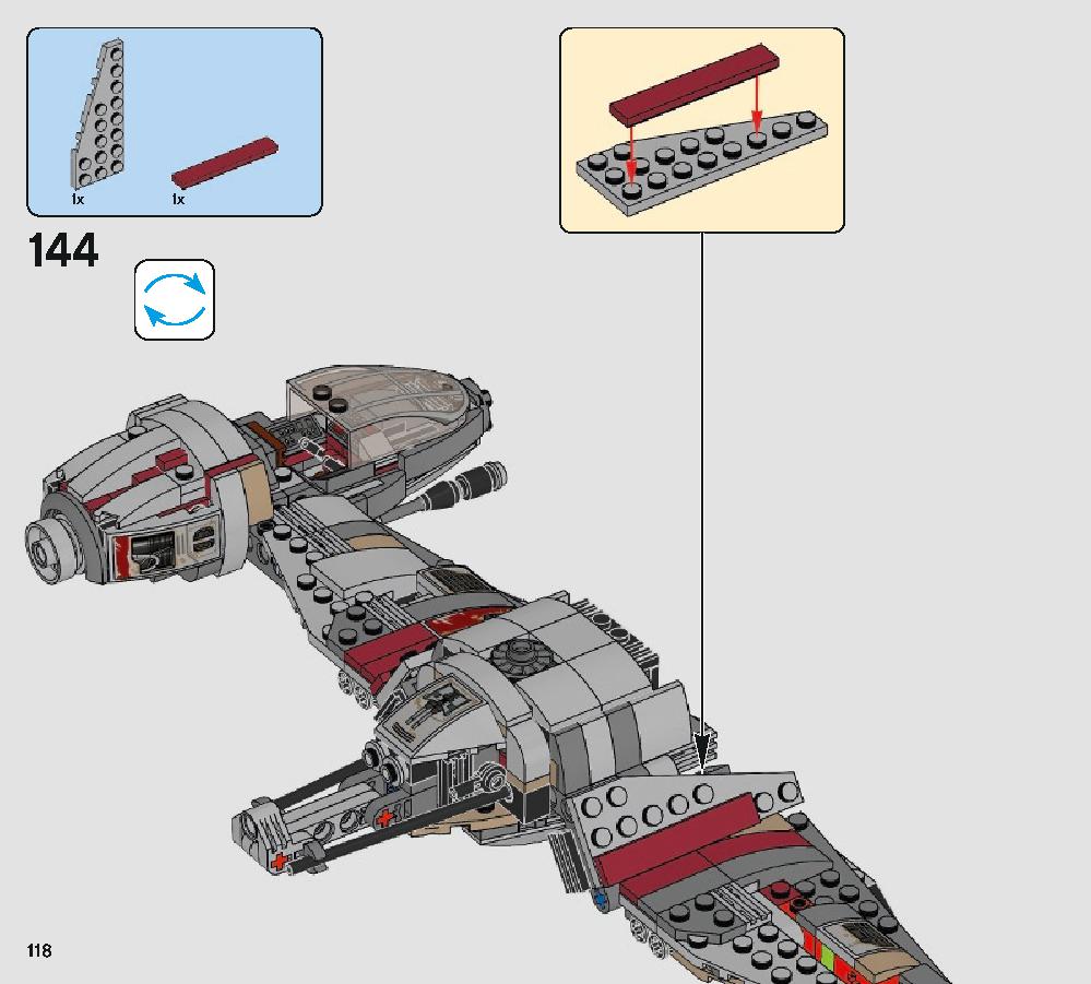 Defense of Crait 75202 レゴの商品情報 レゴの説明書・組立方法 118 page