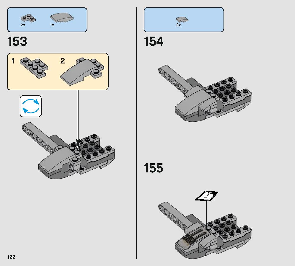 Defense of Crait 75202 レゴの商品情報 レゴの説明書・組立方法 122 page