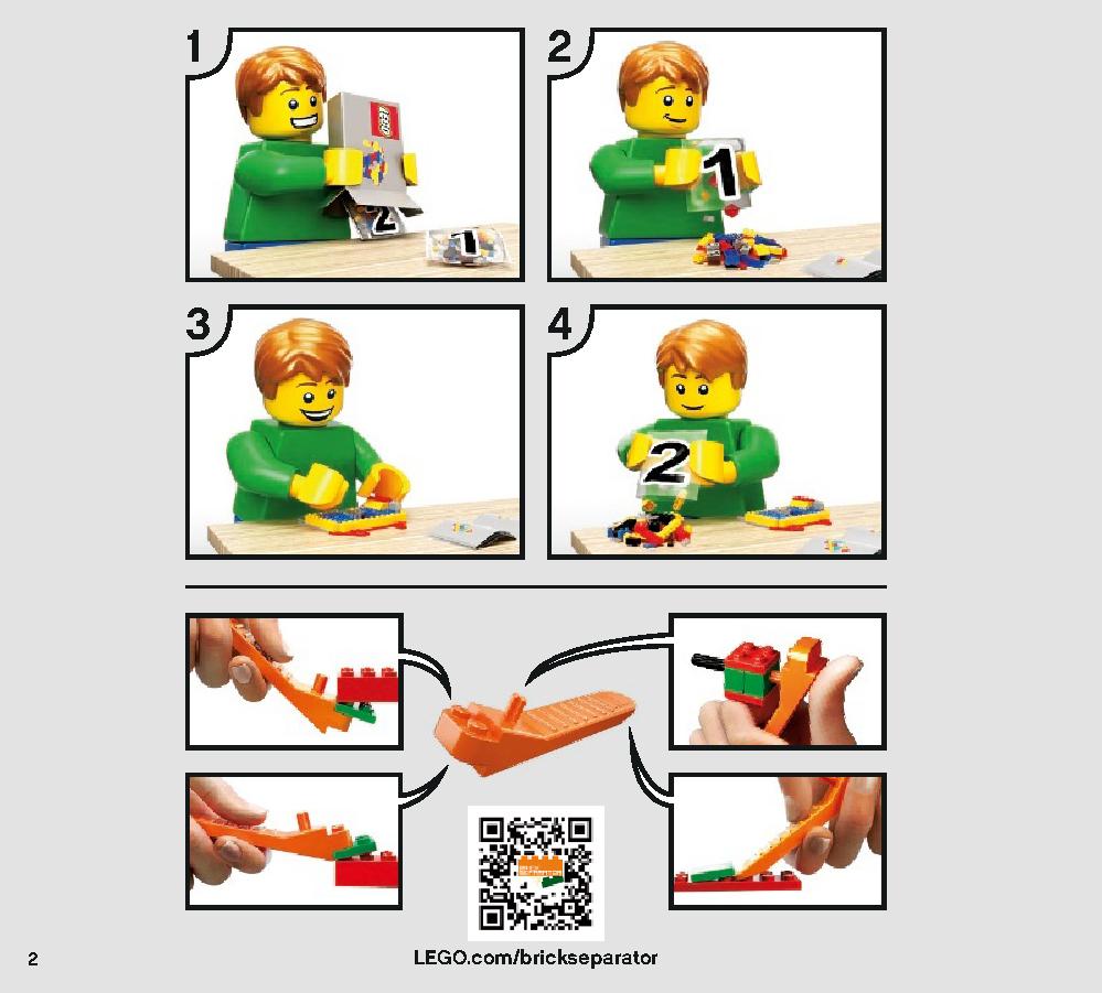 Defense of Crait 75202 LEGO information LEGO instructions 2 page