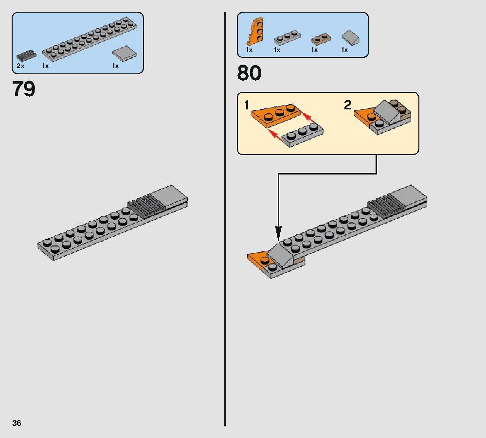 Defense of Crait 75202 レゴの商品情報 レゴの説明書・組立方法 36 page