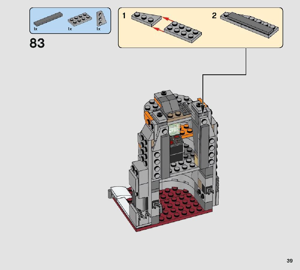 Defense of Crait 75202 レゴの商品情報 レゴの説明書・組立方法 39 page
