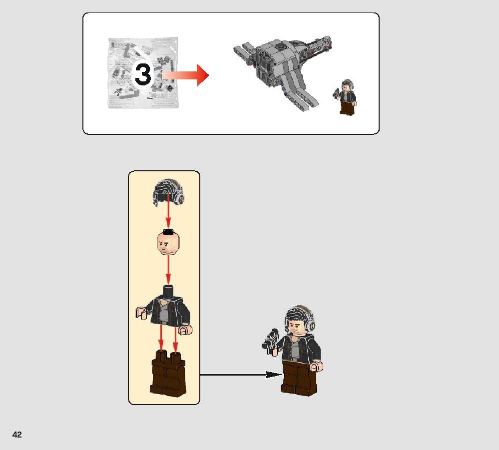 Defense of Crait 75202 レゴの商品情報 レゴの説明書・組立方法 42 page