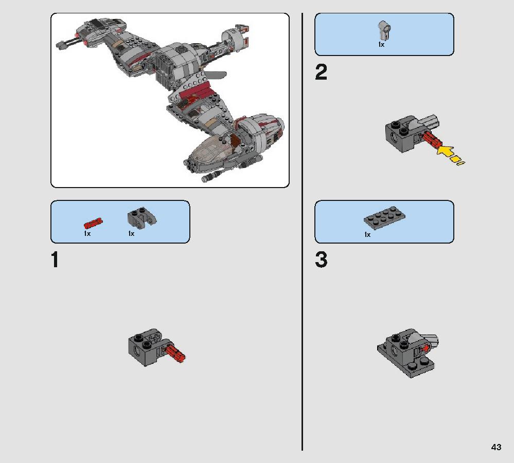 Defense of Crait 75202 レゴの商品情報 レゴの説明書・組立方法 43 page