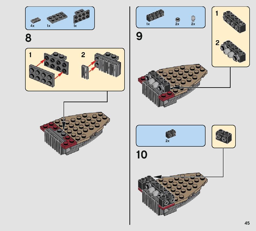 Defense of Crait 75202 レゴの商品情報 レゴの説明書・組立方法 45 page