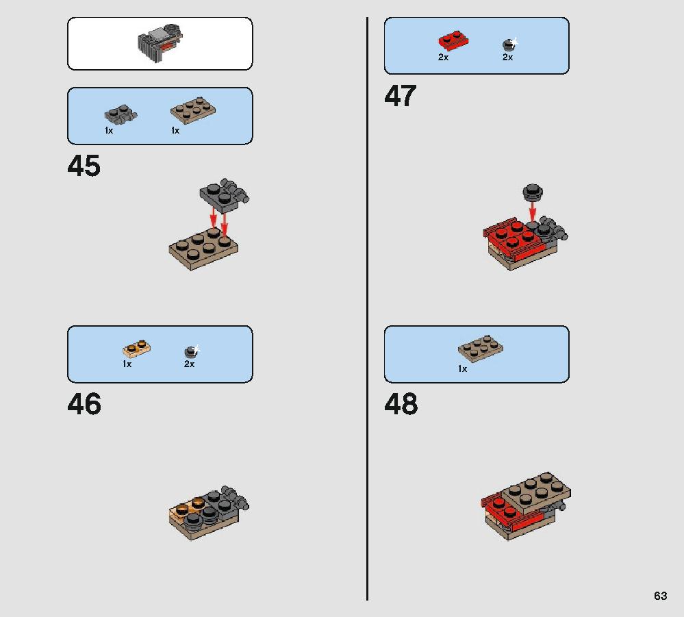 Defense of Crait 75202 レゴの商品情報 レゴの説明書・組立方法 63 page