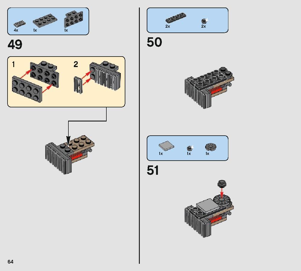 Defense of Crait 75202 レゴの商品情報 レゴの説明書・組立方法 64 page
