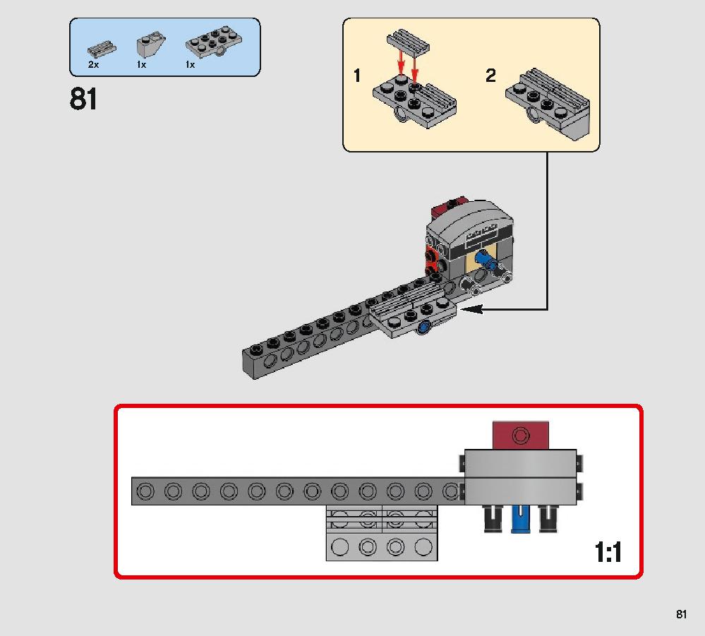 Defense of Crait 75202 レゴの商品情報 レゴの説明書・組立方法 81 page