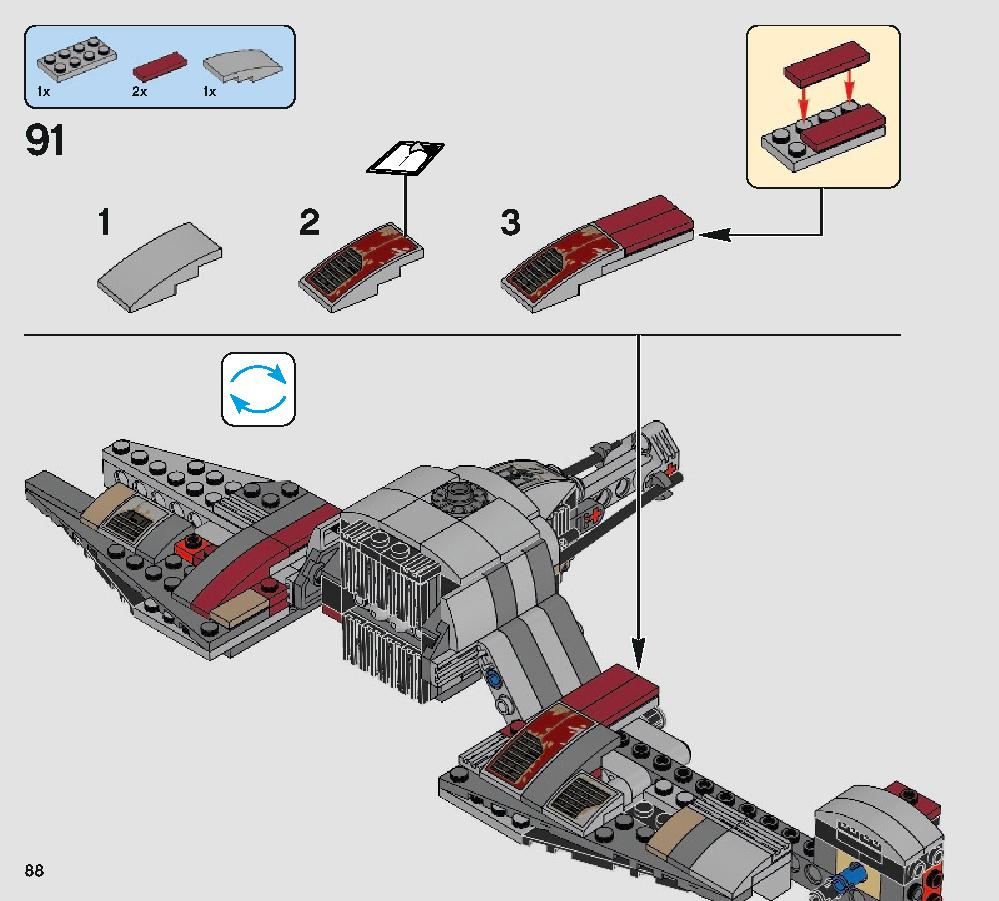 Defense of Crait 75202 レゴの商品情報 レゴの説明書・組立方法 88 page